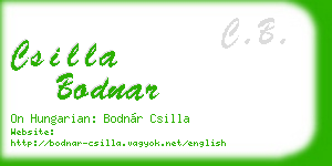 csilla bodnar business card